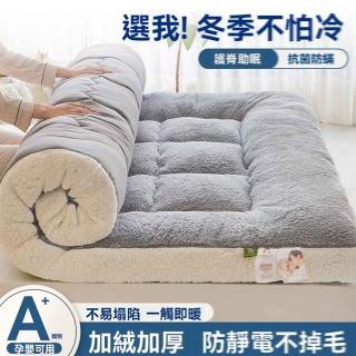 【巧意家紡旗艦店】床墊 羊羔絨床墊 榻榻米 墊褥 墊被 保暖床墊(120*190 單人床墊 預購15天)