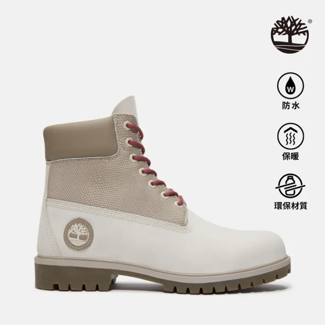 【Timberland 官方旗艦】男款白色新年特別款防水6吋靴(A41MWEM3)