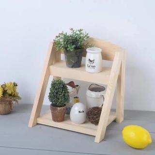 【無名精選】多肉植物展示架(木質 原木色 辦公桌收納)