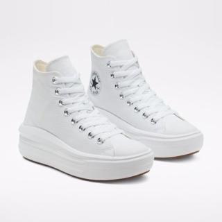 【CONVERSE】休閒鞋 女鞋 帆布鞋 高筒 運動 厚底 增高 白 568498C