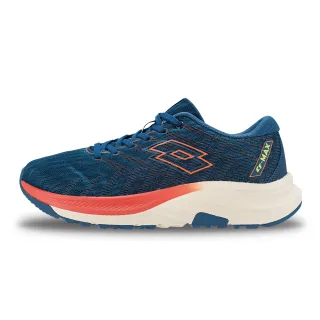 【LOTTO】男 寬楦 CT-MAX 輕量透氣越野跑鞋(紺藍/橘-LT5AMR9246)