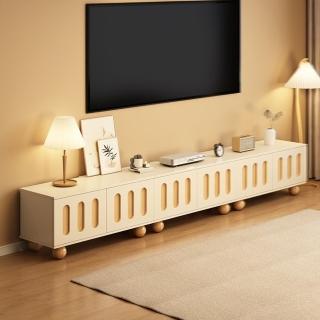 【億家達旗艦店】櫃門/抽屜 200cm(奶油風電視櫃 電視櫃 落地櫃 簡約電視櫃 收納櫃 儲物櫃 一體櫃 預購15天)