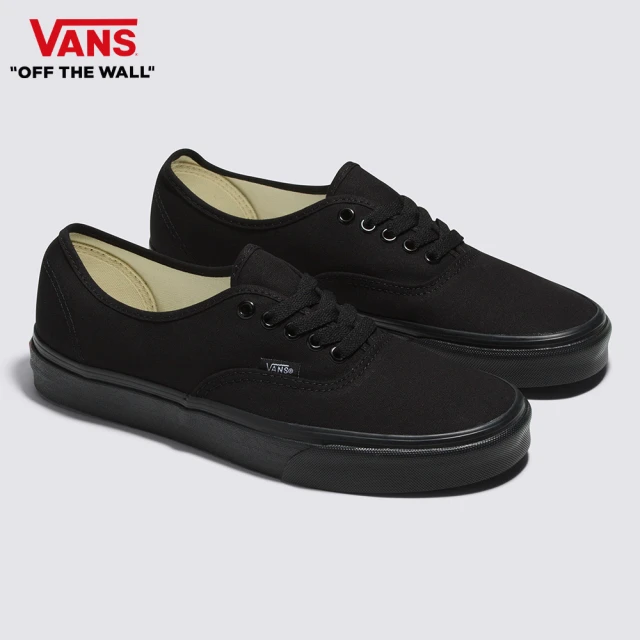 VANS 官方旗艦 Authentic 男女款全黑色滑板鞋