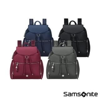【Samsonite 新秀麗】KARISSA EVO 簡約時尚輕量大容量翻蓋後揹包/女包/雙肩包/通勤包/包包(多色可選)