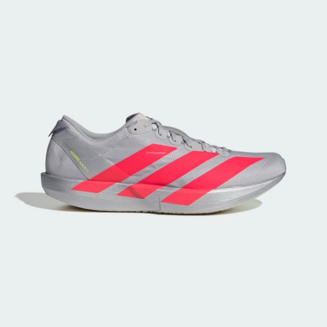 adidas 愛迪達 ADIZERO ADIOS 9 跑鞋(IH5746 男鞋 運動鞋 輕量薄底 慢跑鞋 銀灰色)