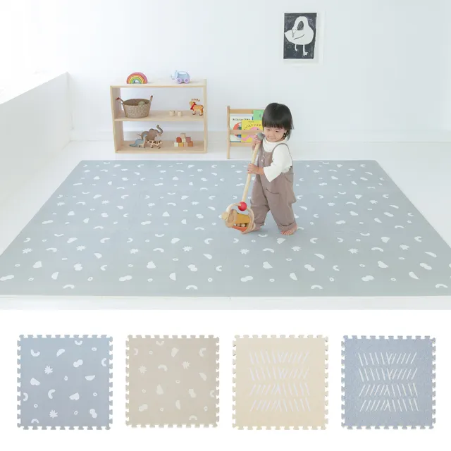 【PatoPato】自然系風格遊戲地墊/60x60x1.4cm/巧拼地墊/抗菌地墊(小島草木/小島拾石/小島晴空/6片組)