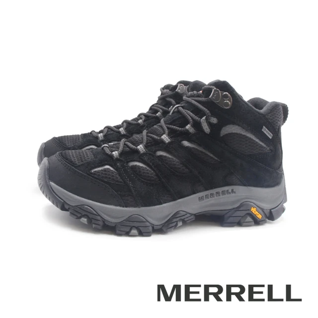 MERRELL 女 MOAB 3 MID GORE-TEX 防水戶外中筒登山鞋 女鞋(黑灰色)