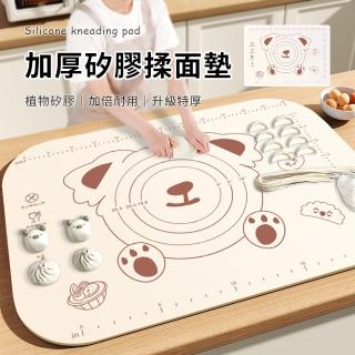 【SUNORO】加厚止滑不沾黏 食品級矽膠揉麵墊 烘焙/料理/桿麵/手作(70x50cm大尺寸)