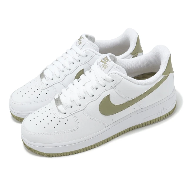 NIKE 耐吉 休閒鞋 Air Force 1 07 男鞋 女鞋 白 卡其 橄欖綠 AF1(FJ4146-110)