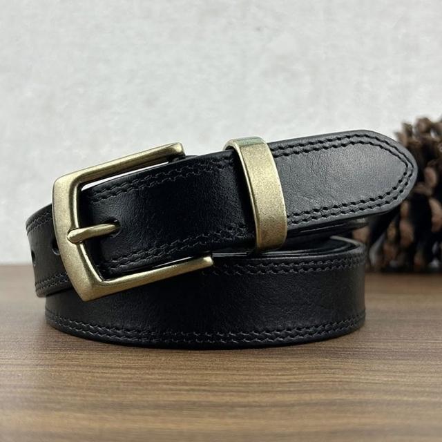 【米蘭精品】現貨+預購 皮帶真皮腰帶(牛皮歐美寬復古時尚女配件2色74jq47)