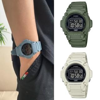 【CASIO 卡西歐】大地色系運動電子錶(W-219HC)