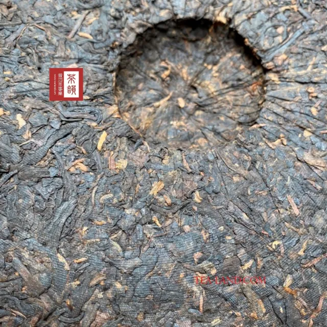 【茶韻】普洱茶2001年中茶牌紅印珍藏熟餅357克熟茶陳年普洱老茶(附茶樣10克.收藏盒各1)