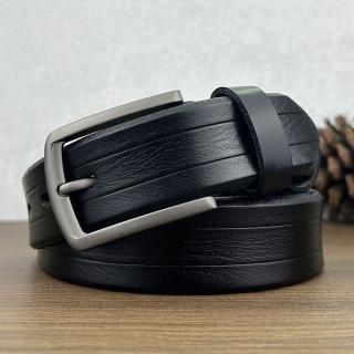 【米蘭精品】現貨+預購 100%真皮皮帶男牛皮腰帶商務皮帶手工皮帶休閒男襯衫牛仔西裝褲(青年針扣4色74jq17)