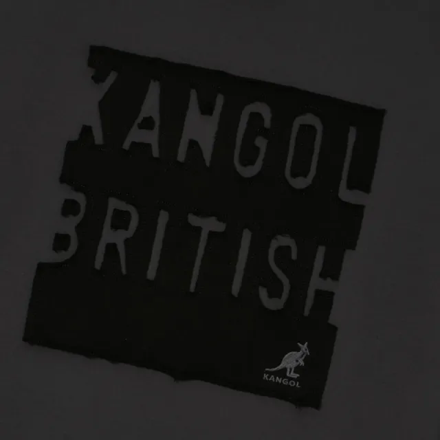 【KANGOL】大學T 深灰 貼布 繡花 休閒 上衣 女(6452100110)