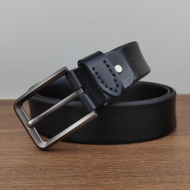 【米蘭精品】現貨+預購 皮帶真皮腰帶(牛皮針扣商務休閒男配件6色74jq4)