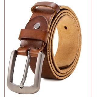 【米蘭精品】現貨+預購 100%真皮皮帶男牛皮腰帶商務皮帶手工皮帶休閒男襯衫牛仔西裝褲(植鞣頭層4色74jq13)