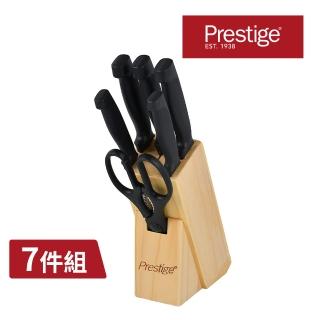 【MEYER 美亞】PRESTIGE 廚房不鏽鋼刀具七件組(含松木刀座)