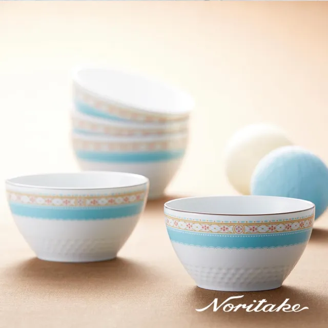 【NORITAKE】日式小清新-夢幻海洋飯碗5件禮盒組(精選好禮款)