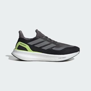 【adidas 愛迪達】Pureboost 5 男 慢跑鞋 運動鞋 路跑 反光 透氣 緩震 耐磨 灰黑綠(JH6445)