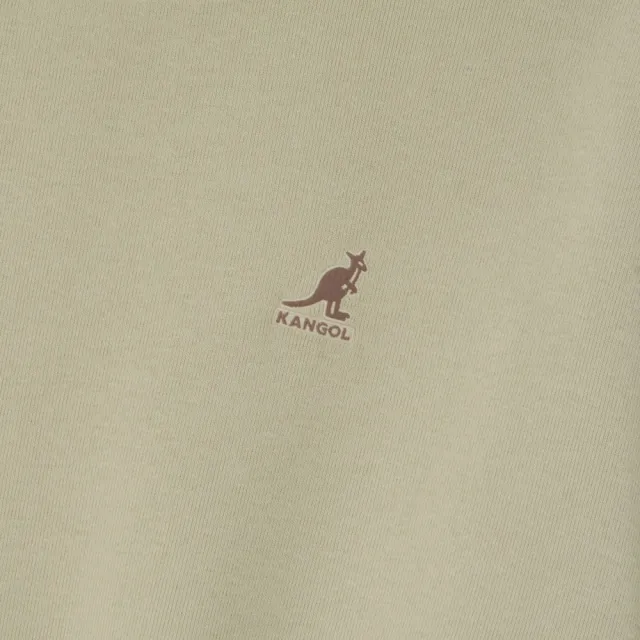 【KANGOL】大學T 卡其 寬版 造型袖口 休閒T 女(6452100631)