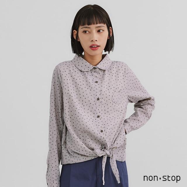 【non-stop】復古甜心綁帶襯衫-2色