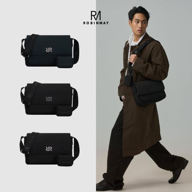 【ROBINMAY】母親節禮物 洛特尼龍斜背包(吸扣、拉鍊封口/多色任選)