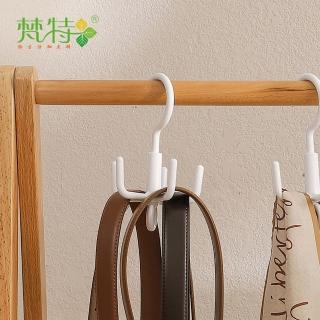 【梵特】可旋轉五爪型細肩背心掛勾/衣物配飾掛架-3入(掛勾/曬衣架/多功能衣架)