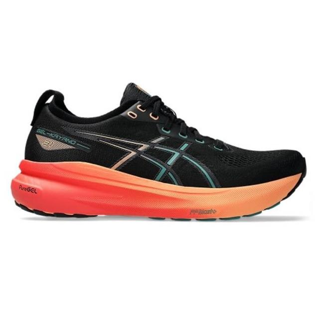 【asics 亞瑟士】GEL-Kayano 31 2E 男 慢跑鞋 寬楦 運動 路跑 支撐 黑橘(1011B869-004)