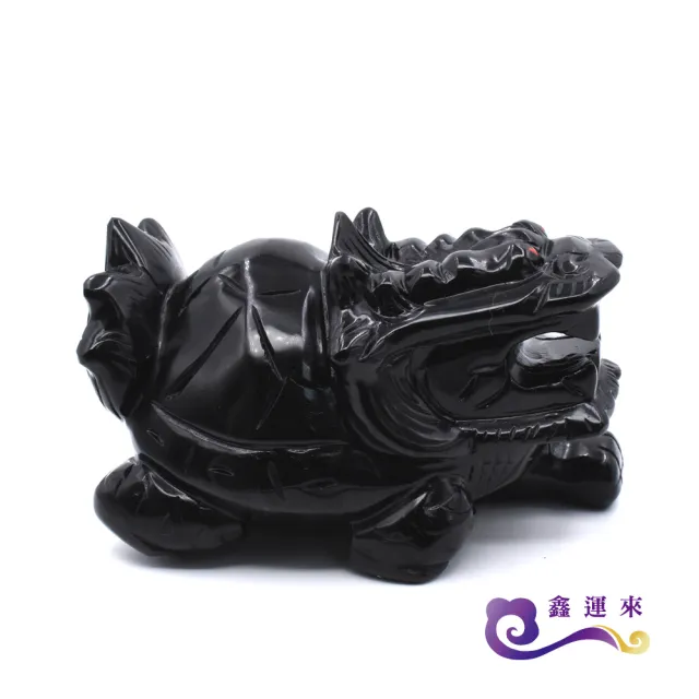 【鑫運來】◎避邪擋煞黑曜龍龜擺件(10cm)
