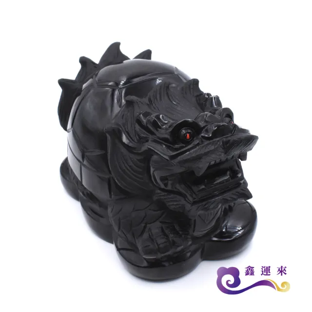 【鑫運來】◎避邪擋煞黑曜龍龜擺件(13cm)