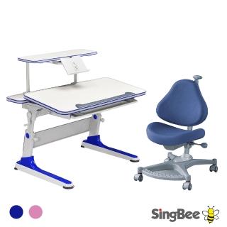 【SingBee 欣美】寬105cm 兒童桌椅組SBD-602&80+139S椅(書桌椅 兒童桌椅 兒童書桌椅)