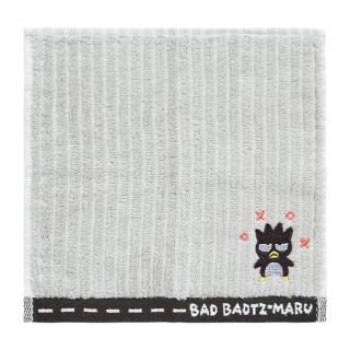 【SANRIO 三麗鷗】刺繡棉質方巾 條紋純棉手帕 酷企鵝