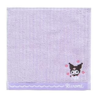 【SANRIO 三麗鷗】刺繡棉質方巾 條紋純棉手帕 酷洛米