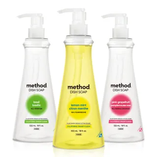 【method 美則】純淨洗碗精系列532ml(萊姆薄荷、草本、粉紅葡萄柚)