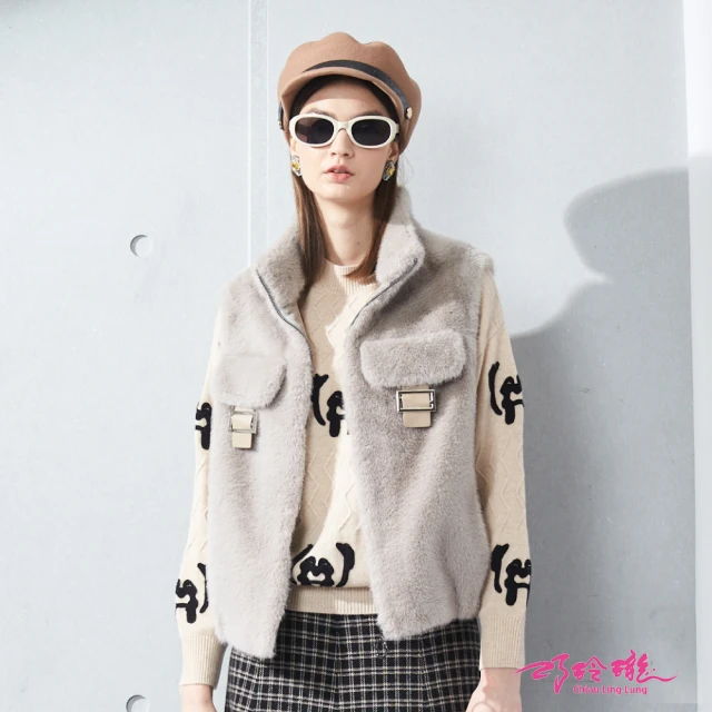 巧玲瓏巧玲瓏 華貴毛感高領背心 3134028