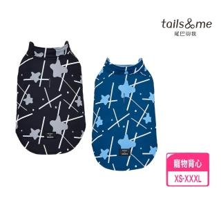 【tails&me 尾巴與我】尾巴探險記/墨點刷毛背心 XS-XXXL(寵物衣/貓犬背心)