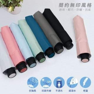 【雨之情】纖細正開防曬簡約傘(買一送一 2入組 雨傘 羽毛傘 摺疊傘 晴雨傘 手開傘)