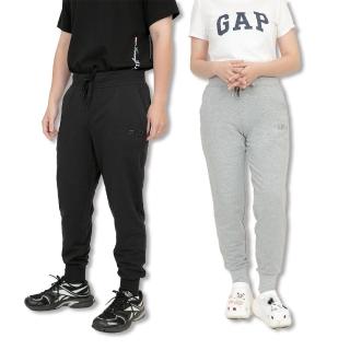 【FILA】Fila 男女皆可 刺繡logo 棉長褲 修身 梭織布 縮口 大尺碼 無刷毛 長褲(9749HR4)