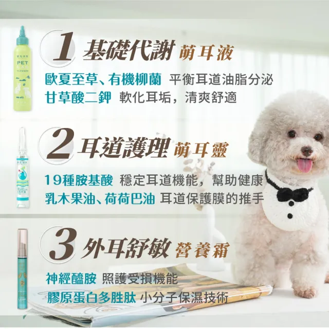 【GOODMO 歸毛家族】寵物耳道基礎清潔 萌耳液 150ml(全齡貓犬適用/耳道清潔液/除臭/有機草本)