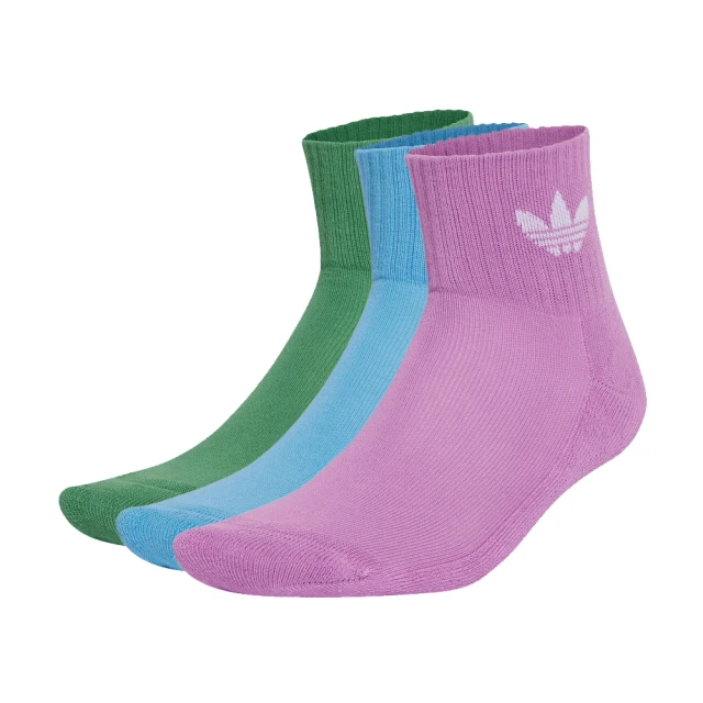 adidas 愛迪達 MID ANKLE SCK 襪子 運動襪 基本款短襪 三雙入 男女 - IX5241