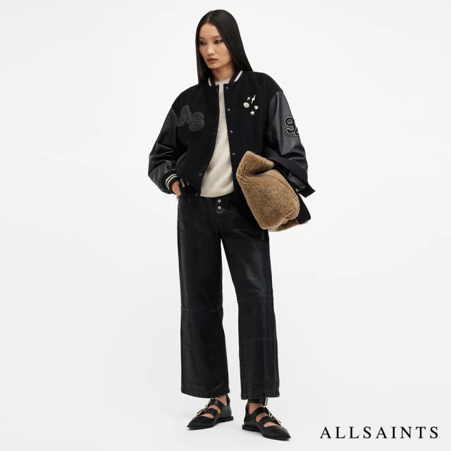 ALLSAINTS VALERIA 寬鬆羊毛拼接棒球外套 W094LB(舒適版型)