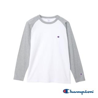 【Champion】官方直營-棒球風運動款長T/純棉100%運動上衣-男(3色可選)