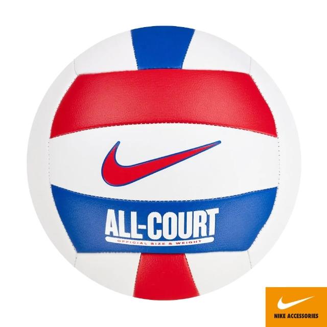【NIKE 耐吉】排球 ALL COURT 5號球 N100907212405紅藍白(比賽 訓練 戶外 室內 耐用 柔軟)