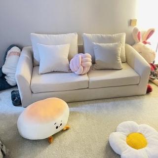 【賓製傢俱旗艦店】治癒系懶人沙發大雙人143公分/預計10-15個工作日左右送達(實木框架/多色可選/回彈力強)