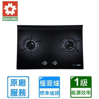 【SAKURA 櫻花】二口雙炫火玻璃檯面爐G-2921GB(原廠安裝)