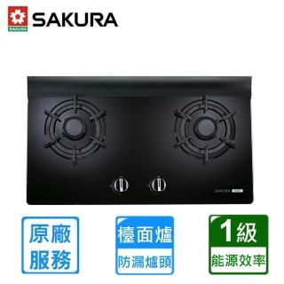 【SAKURA 櫻花】二口高效玻璃檯面爐G2826(原廠安裝)