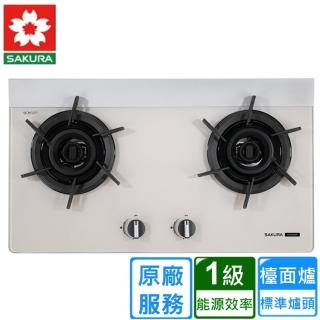 【SAKURA 櫻花】二口雙炫火玻璃檯面爐G2922BGC(原廠安裝)