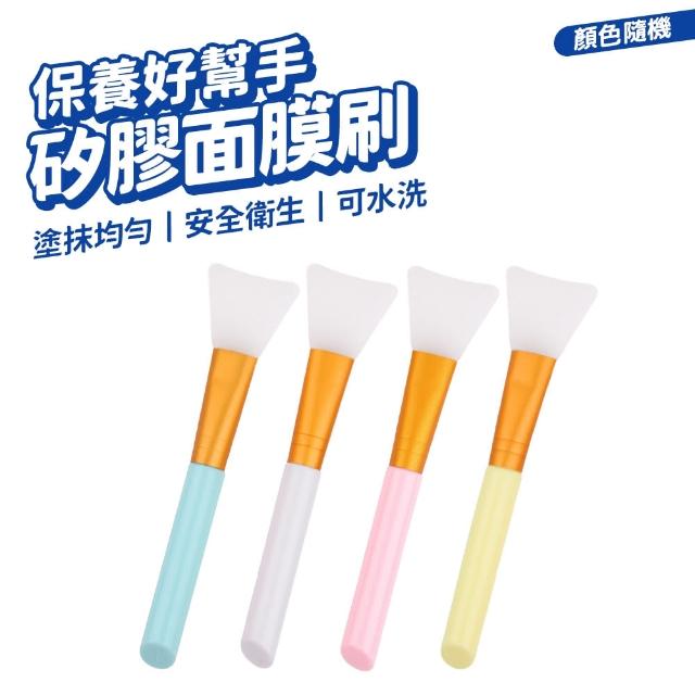 矽膠面膜刷 5入組 顏色隨機(化妝刷 面部保養 泥膜 凍膜 挖勺 矽膠 美容 工具 括棒 敷臉刷 凝膠)