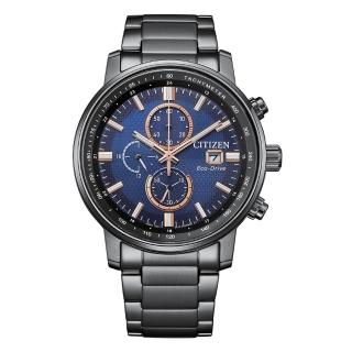 【CITIZEN 星辰】Chronograph 亞洲限定 光動能時尚腕錶/43.0mm(CA0845-83L)