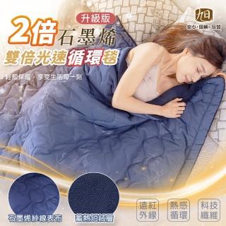 【日本旭川】生命磁雙倍循環毯-升級款-2入組(迴圈升溫 保暖毯 蓄熱毯 升溫被 沙發毯)